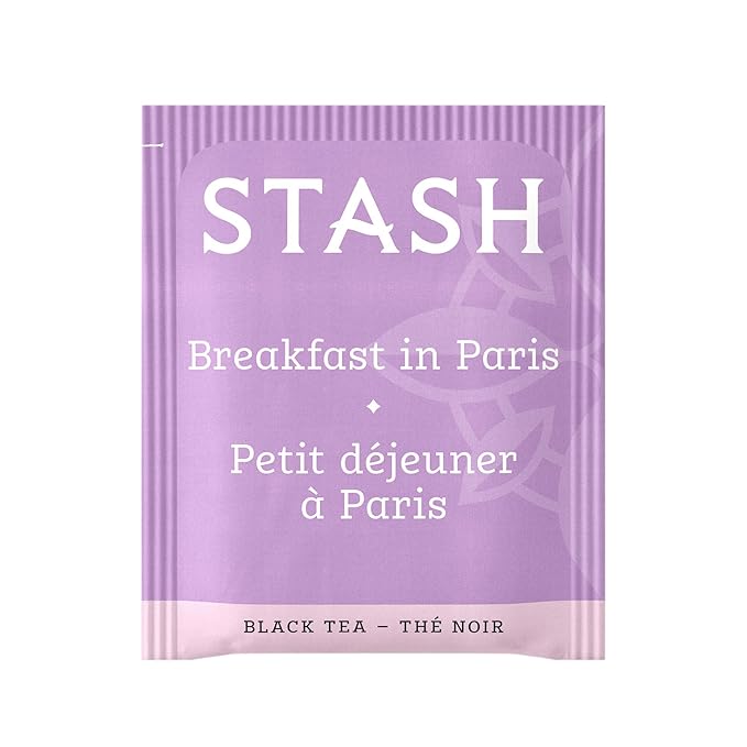 Stash Tea Breakfast In Paris Black Tea - Caffeinated Non-GMO Project Verified Premium Tea with No Artificial Ingredients 18 Count (Pack of 6) - 108 Bags Total