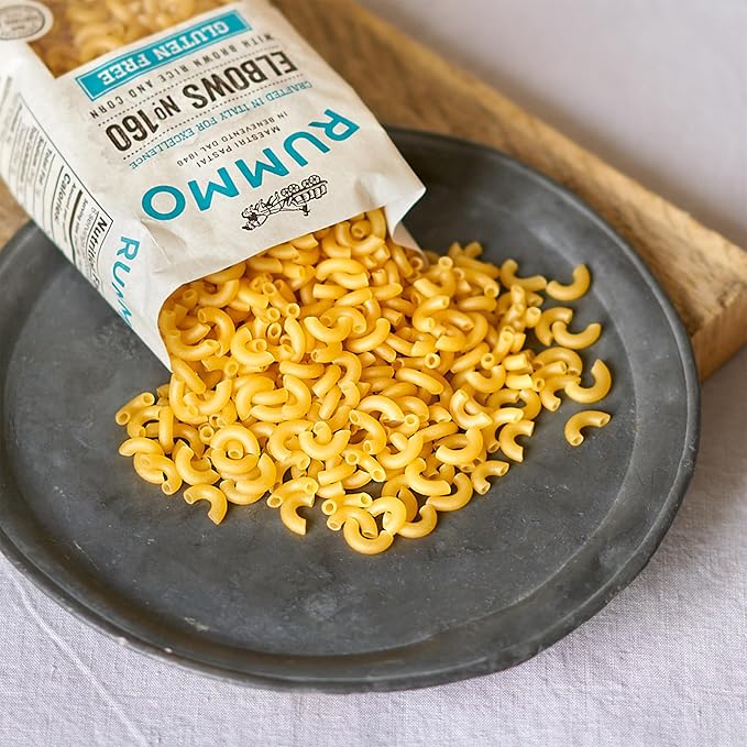 Rummo Gluten Free Elbows Pasta N.160 - Elbow Macaroni Noodles Made with Brown Rice &amp Corn Whole Wheat Pasta GF Pasta Noodles- 12 Ounce (Pack of 16)