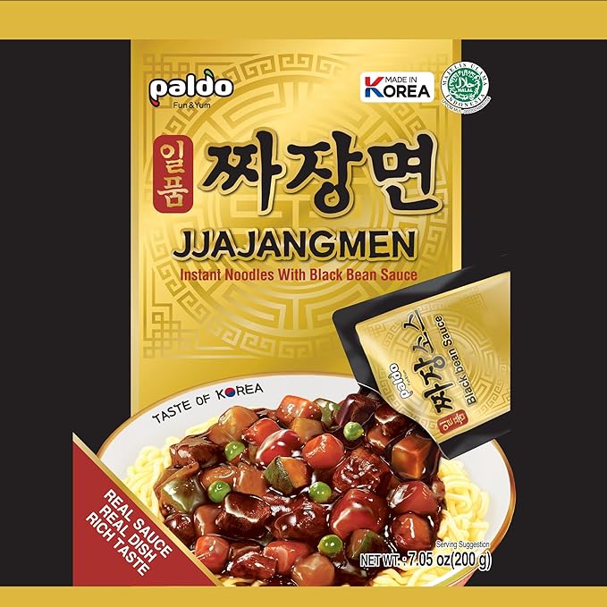 Paldo Jjajang Ramen 7.05 Ounce (Pack of 4)
