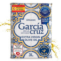 GARCÍA DE LA CRUZ - Organic Extra Virgin Olive Oil Master Miller Premium Oil Almond and Tomato Tones Smooth Body Sourced in Spain Montes de Toledo Bottled in Tins - 3L