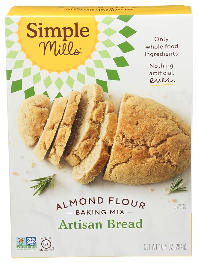 Simple Mills Almond Flour Crackers and Almond Flour Bread Mix Bundle (6 Pack)