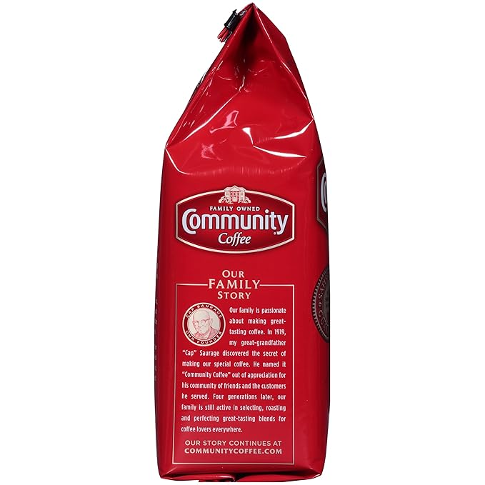 Community Coffee French Roast 72 Ounces Ground Coffee Extra Dark Roast 12 Ounce Bag (Pack of 6)
