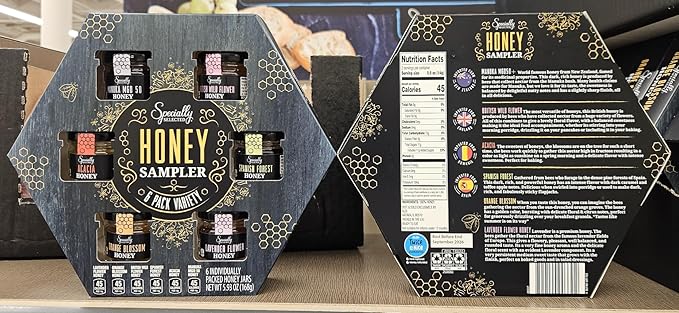 Specially Selected Honey Sampler 6 Pack Variety 5.93oz 168g (Two Boxes)