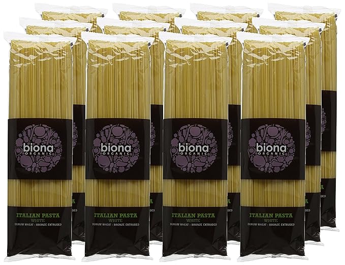 Biona Organic Italian White Durum Wheat Spaghetti 500 g (Pack of 12)