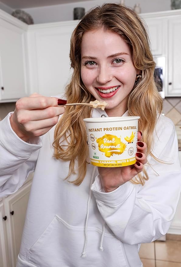 Real Milk &amp Cream Protein Oatmeal (18 count). Sold in 9000+ stores &amp more than 100k cups every month. Made with real milk &amp cream — never whey which is a highly processed industrial bypr