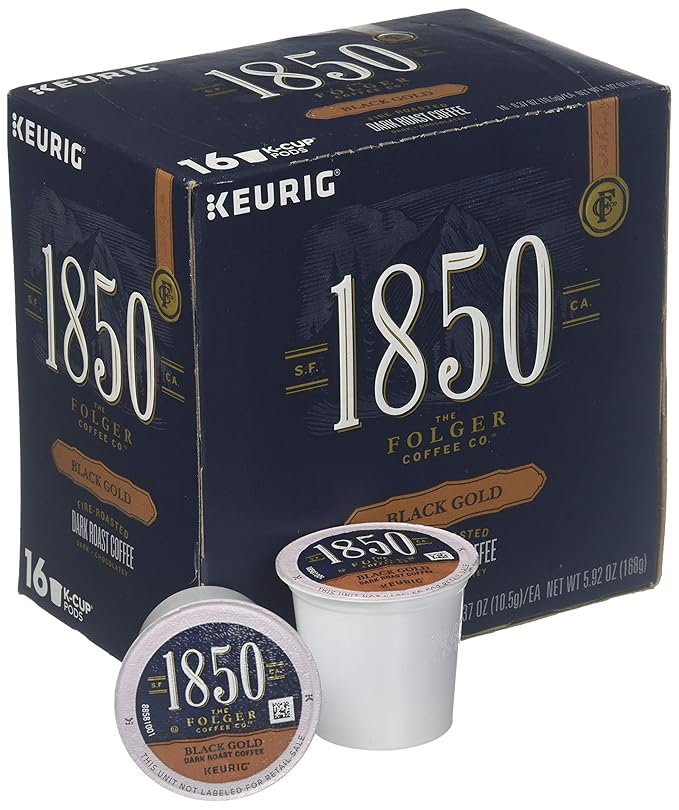 Folgers 1850 Black Gold Keurig K-Cups coffee 16 pods pack of 1