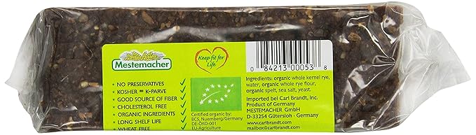 Mestemacher Bread Organic Rye &amp Spelt 17.6 Ounce Packages (Pack of 12)