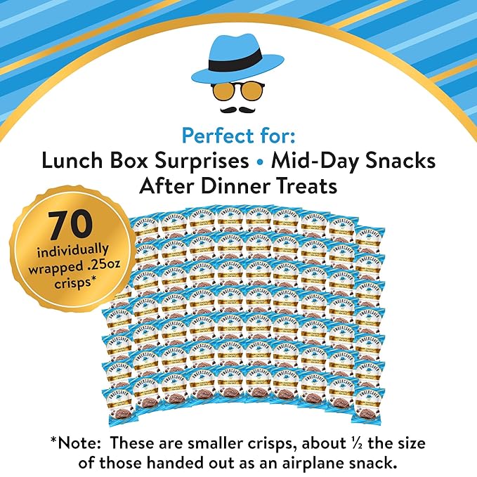 Undercover Snacks Chocolate Quinoa Crisps Snacks - Dark Chocolate + Sea Salt | 70-Count Individually Wrapped Crisps | Gluten Free Nut-Free Allergen Friendly Kosher Plant-Based NOT AIRLINE SIZE