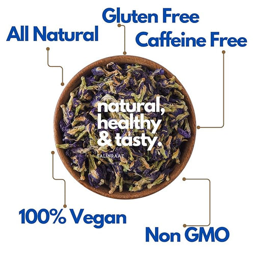 (35.27oz//1 kg) Butterfly Pea Flower Tea Butterfly Pea Tea Rich in Antioxidants Edible Dried Herbal Flowers for Blue &amp Purple Drinks and Food Coloring - by SALINRAAT