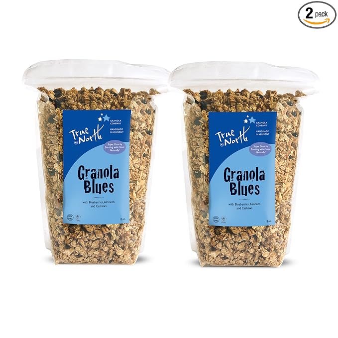 True North Granola – Granola Blues with Dried Blueberries Almonds and Cashews All Natural and Non-GMO 12 oz. (Pack of 2)
