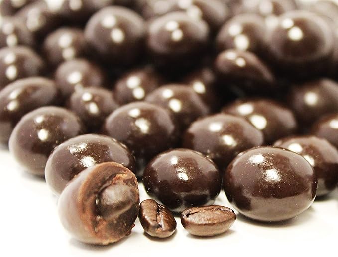 Sugar Free Dark Chocolate Covered Espresso Beans by Its Delish 8 Oz (Half Pound) Kosher Parve and Vegan Semisweet Chocolate