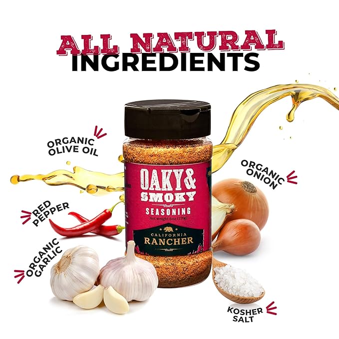 California Rancher - Santa Maria Seasoning Monterey Seafood Seasoning and Oaky &amp Smoky Bbq Dry Rub Gluten-free Bbq Rubs and Spices for Smoking