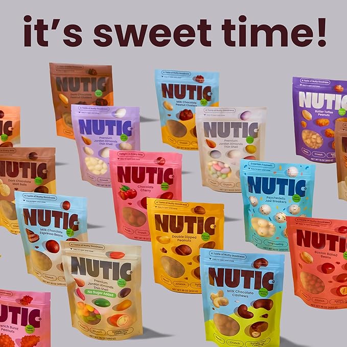 Nutic Gourmet Sugar Free Chocolate Covered Espresso Beans - 2LB Bulk Chocolate Espresso Candy Chocolate Coffee Beans - Irresistible Rich &amp Energizing Treat - (Pack of 1)