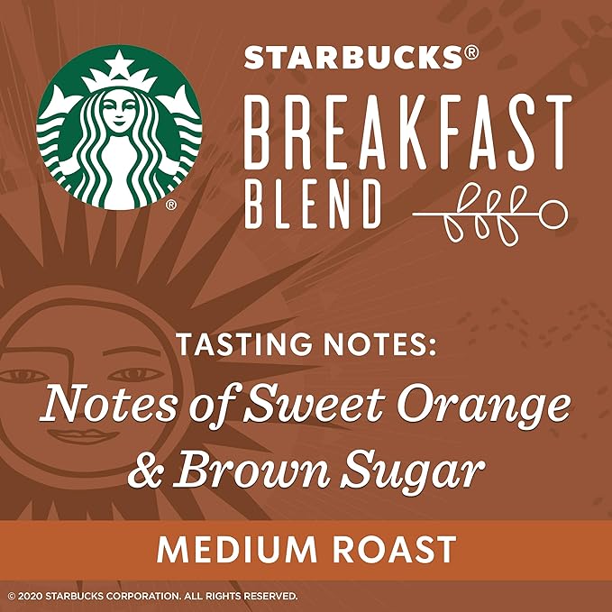 Starbucks Breakfast Blend Coffee K-Cups24 K-Cups count(0.44 OZ each)