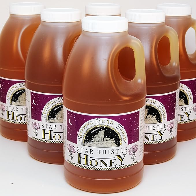 Star Thistle Honey Jug 3 lb. - Case of 6 Bulk Honey Wholesale Unpasteurized Unblended No Additives Pure Michigan Honey