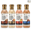 Creamy Gourmet Breakfast &amp Dessert Syrup | Organic Ingredients - Clean Label | Gluten-Free | Dutch Village Classic Original &amp Salted Caramel &amp Peach Cream &amp Snickerdoodle 12 fl oz - 4