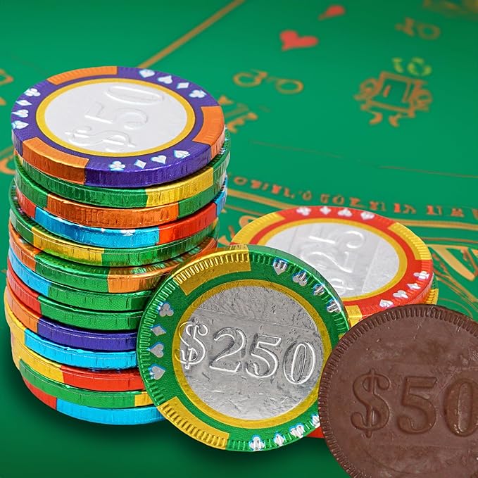 Milk Chocolate Casino Coins 2 Pound Bulk Bag Chocolate Coins Individually Wrapped Chocolates