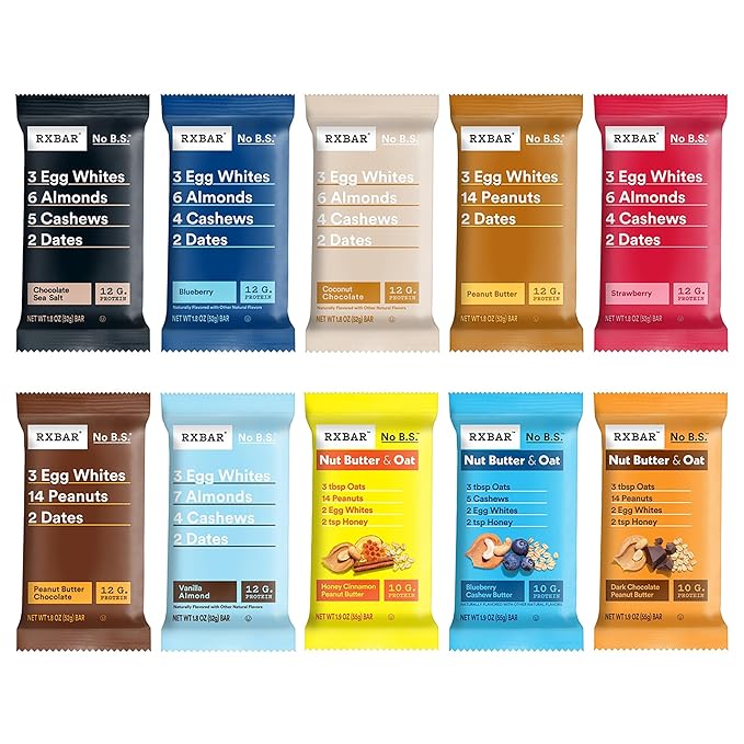 RXBAR Protein Bars Snack Bars Variety Pack (10 Count)