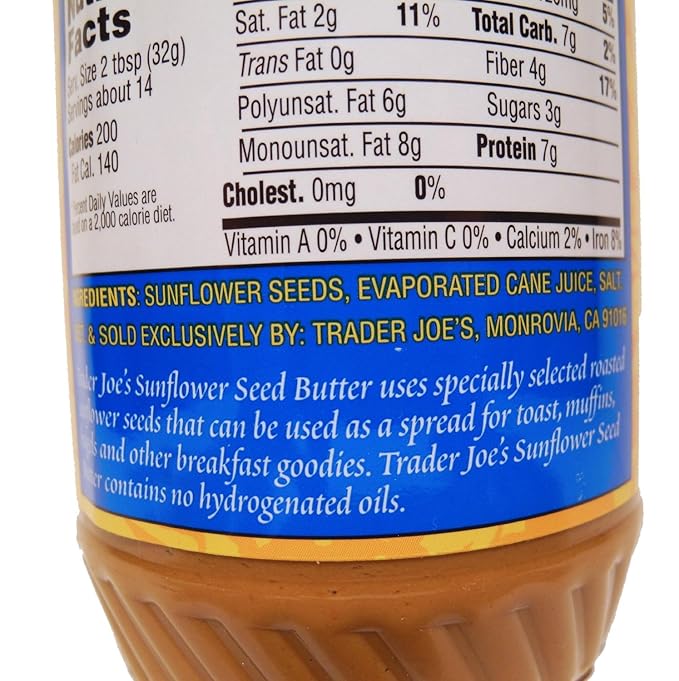 2 Pack Trader Joe's Sunflower Seed Butter