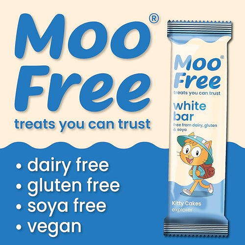15 x Moo Free Natural White Chocolate Dairy Free &amp Vegan Mini Bar 0.71 oz