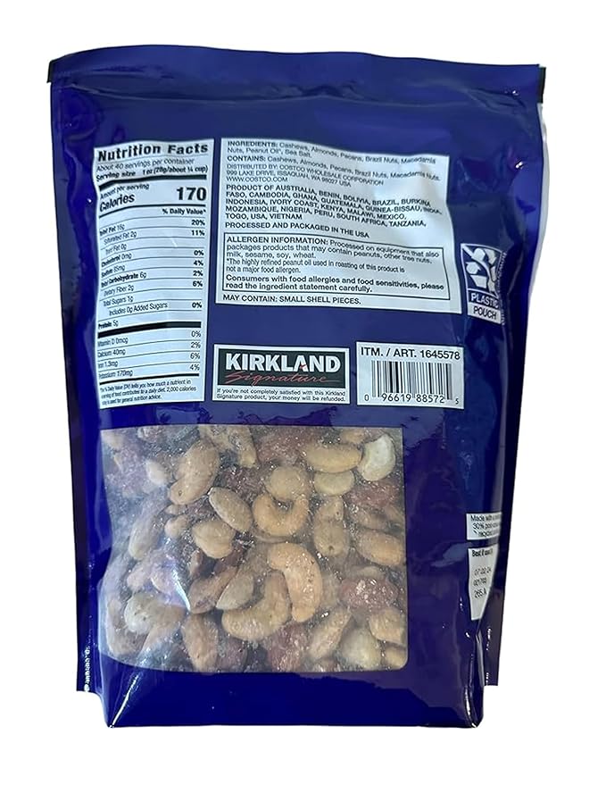 Kirkland Signature dCPnFB Fancy Mixed Nuts 40 Ounce (2 Pack)
