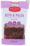 Miss Jones Baking Co Keto and Paleo Fudgy Brownie Baking Mix Gluten Free Paleo Friendly Keto Friendly No Sugar Added 10.57 Ounce (Pack of 6)