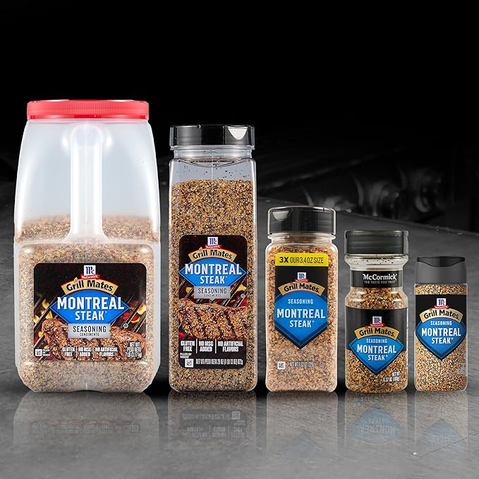 McCormick Grill Mates Montreal Steak Seasoning 7 lb - One 7 Pound Container Montreal Steak Rub Seasoning Ideal for Steaks Ribs Burgers and Vegetables for a Zesty Flavor
