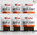 Enjoy Teriyaki Beef Jerky 3 oz (Pack of 6) | Traditional Style | High Protein | Low Fat | Zero Trans Fat | No Preservatives | No MSG | No Nitrites | USA Made | Resealable Bags