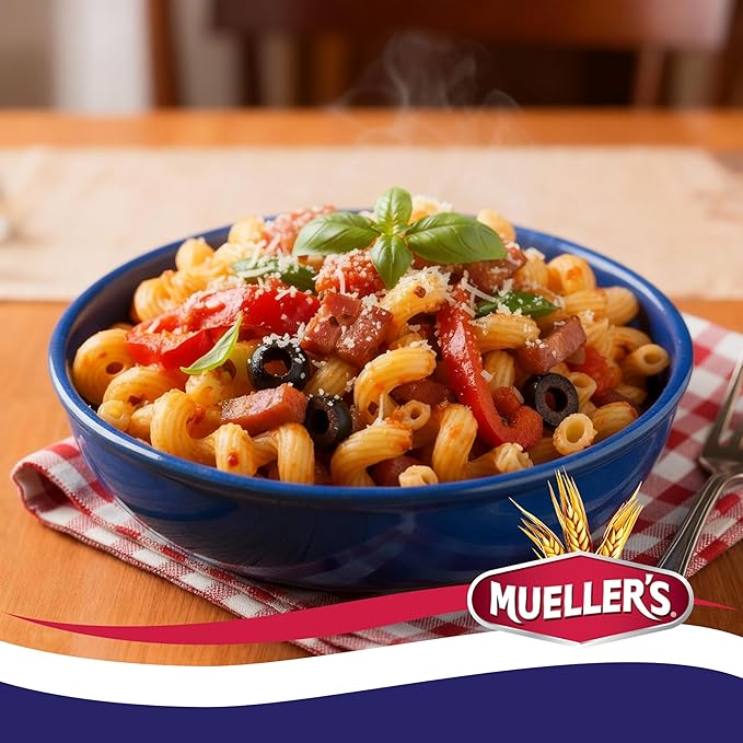 Classic Cavatappi Pasta (12-Pack 16 oz Each) – Mueller’s corkscrew-shaped pasta is designed to hold onto sauces cheese and seasonings making it perfect for baked pasta dishes mac and cheese and