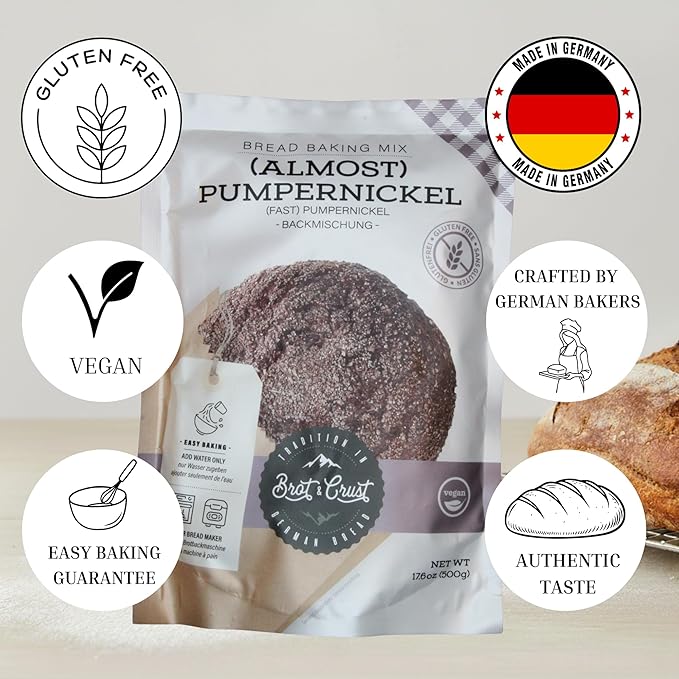 Brot &amp Crust Gluten Free Bread Mixes | 5 Piece Value Pack | Vegan &amp Gluten Free Flour Mix | Made in Germany | Oven &amp Bread Machine