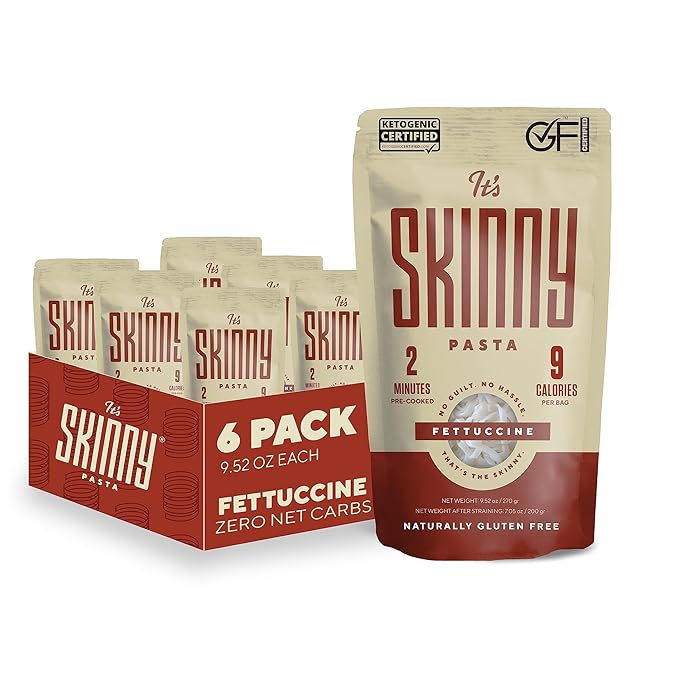 It’s Skinny Fettuccine and Orzo Bundle — Healthy Low-Carb Low Calorie Konjac Pasta — Fully Cooked and Ready to Eat — Keto Gluten Free Vegan and Paleo-Friendly (12-Pack)
