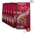 Lindt LINDOR Double Chocolate Milk Chocolate Candy Truffles Milk Chocolate with Smooth Melting Truffle Center Great for Gift Giving 5.1 oz. Bag (6 Pack)