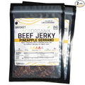 Ace Organix Brisket Beef Jerky Pineapple Serrano – Sweet &amp Spicy Tropical Flavor – Premium High Protein Snack – Clean Ingredients No Added Nitrates – Made in USA (2 Pack)