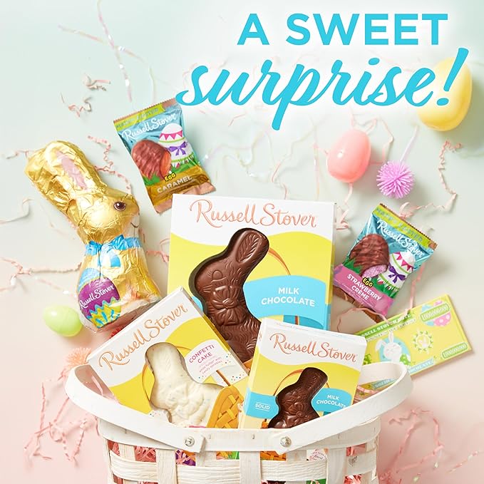 Russell Stover Easter Strawberry Crème Milk Chocolate Easter Egg 1.3 oz each (Pack of 18)