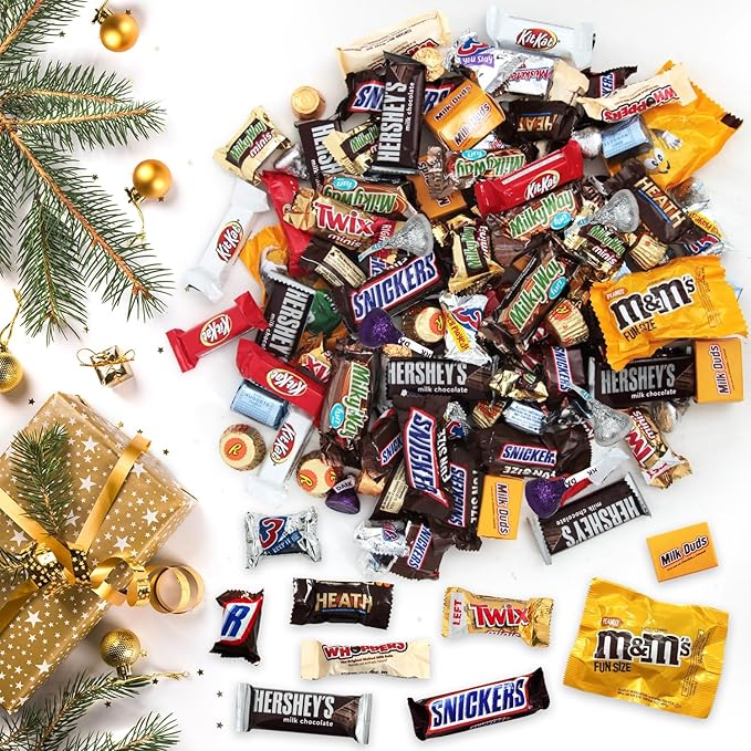 Chocolate Candy Variety Pack Holiday Bulk Chocolate Candy Individually Wrapped Perfect for Parties Office Treats and Holiday Celebrations (15 Pound)