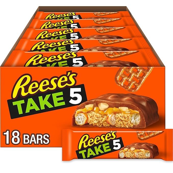 REESE'S TAKE 5 Pretzel Peanut and Chocolate Candy Bars 1.5 oz (18 Count)