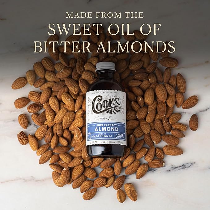 Cook’s Pure Almond Extract for Baking Cooking and Mixology Allergen Free Almond Flavoring Extract 8 oz