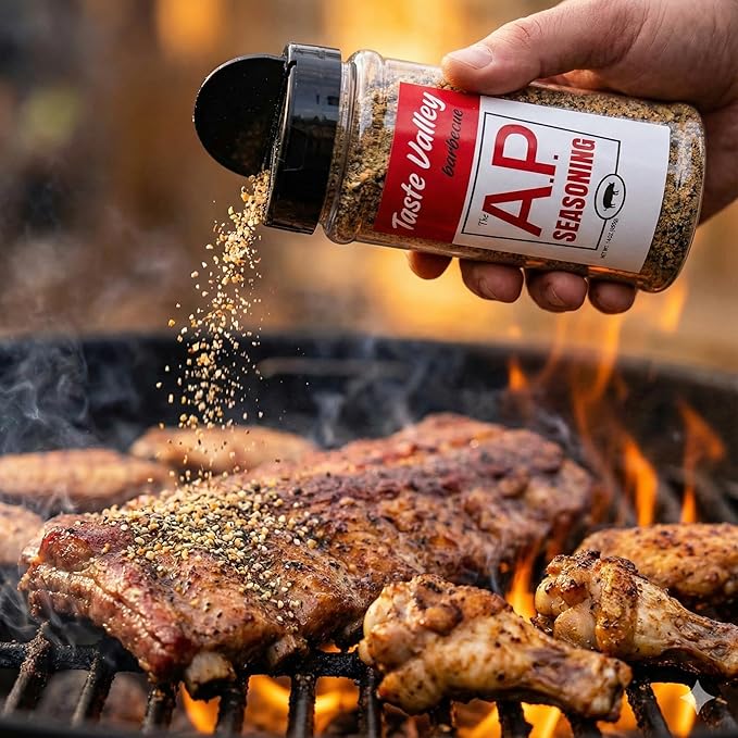 Taste Valley Barbecue A.P. Seasoning All-Purpose BBQ Rub for Pork Beef Chicken &amp Vegetables 14 oz