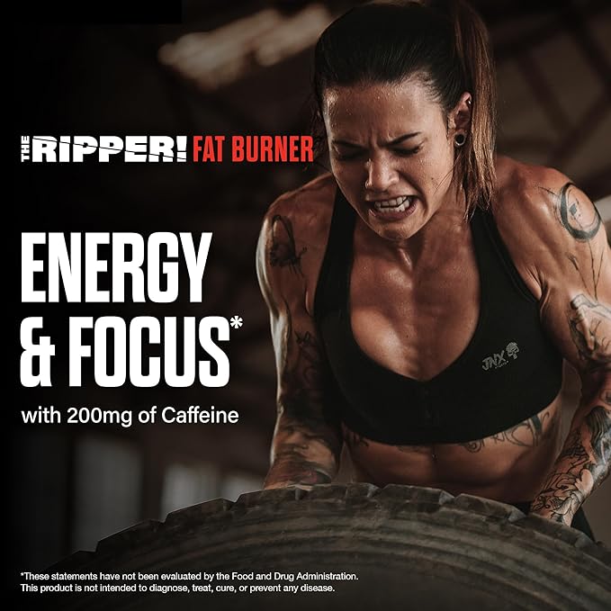 JNX SPORTS The Ripper! Fat Burner Pre Workout for Men &amp Women – Thermogenic Fat Burning Powder &amp Appetite Suppressant Boost Energy &amp Endurance – Sour Candy 30 Servings