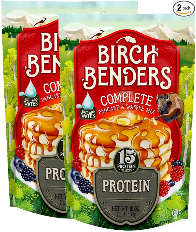Birch Benders Protein Pancake and Waffle Mix 16 Ounce (Pack of 2)