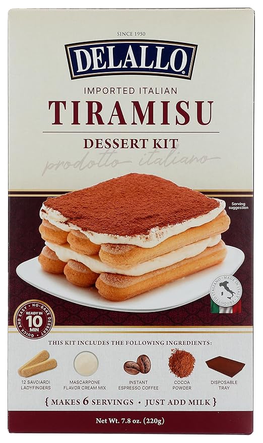 DeLallo Tiramisu Dessert Kit 7.8 Ounce (Pack of 10)