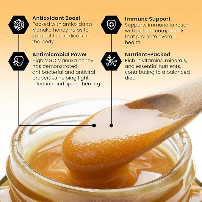 Bees &amp Trees New Zealand Manuka Honey 550+ and 350+ MGO – Pure Raw Unpasteurized Monofloral Superfood Honey for Wellness &amp Vitality – Bioactive Nutrient-Rich Manuka Honey – 380g (2 pack)
