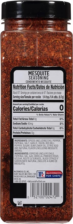 McCormick Grill Mates Mesquite Seasoning 24 oz - One 24 Ounce Container of Mesquite BBQ Spice Versatile Use in Marinades Meats Dressings and More
