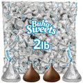 Bulk Milk Chocolate Candy 2 Pound Approx. 200 Pieces - Individually Wrapped Silver Foil Milk Chocolate Candy for Party Favors Candy Buffets Gifts &amp Treats