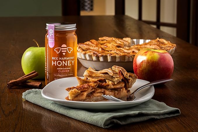 Bee Harmony Honey 5 Pack Variety Pack Contains 5 jars 12 ounces each (Clover Wildflower Orange Blossom Berry and Blueberry)