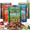 Made by True Beef Sliced Bites Ultimate Variety (2 Ounce Pack of 5) - All Natural Zero-Sugar True Jerky Biltong - High Protein Keto Paleo &amp Whole 30 Diet - Sugar-Free Gluten-Free Carb-Free