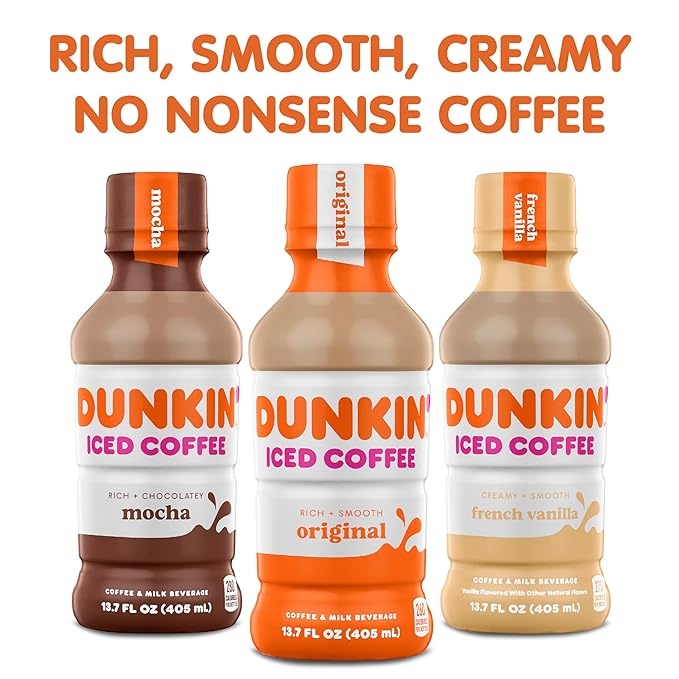 Dunkin' Original Iced Coffee Bottle 13.7 fl oz 12 Pack