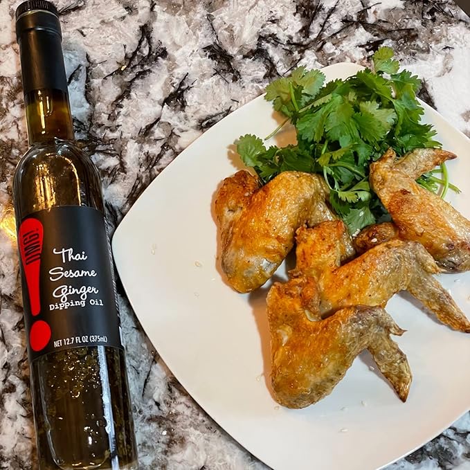 OMG! Gourmet Thai Sesame Ginger Dipping Oil | As found in Pike Place Market (Delicious Perfect for breads veggies salads and marinades) 375ml/12.7oz…