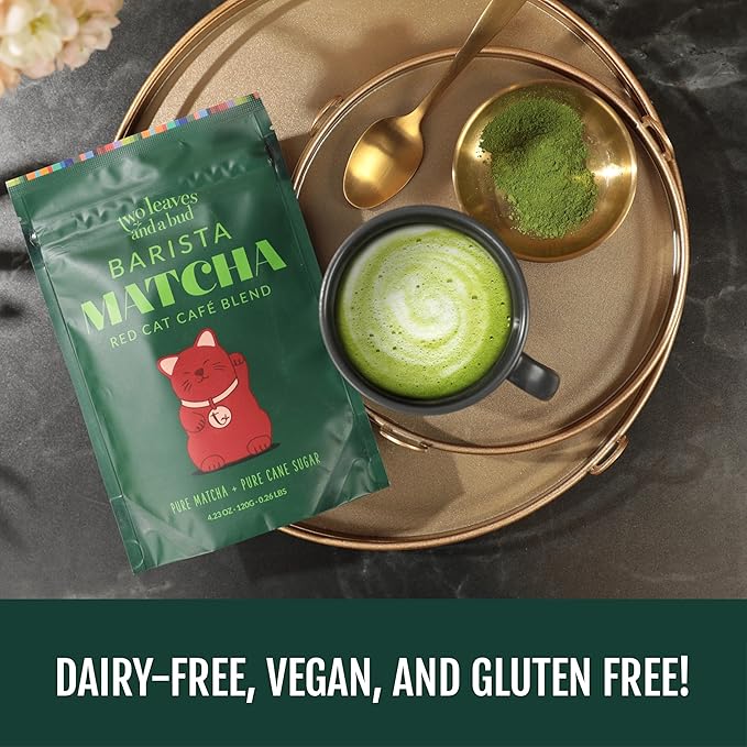 Two Leaves and a Bud Barista Matcha Sweetened Latte Blend (60 Servings) Japanese Matcha Latte Powder Matcha Green Tea Powder 1 Resealable Bag 2 lbs (907g)