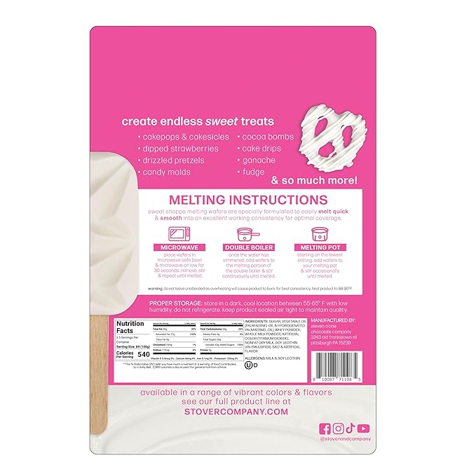 Sweet Shoppe Ultra White Melting Wafers 12 ounces